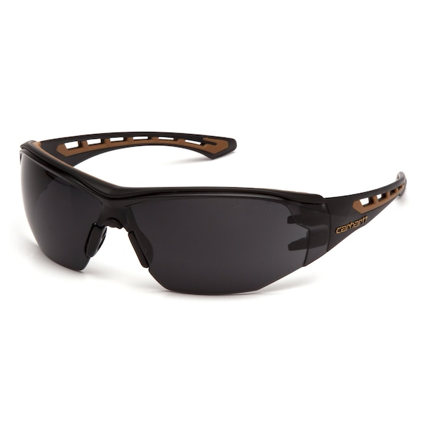 Carhartt Easley, Safety Glasses, Anti-Fog, gray Lens, Black and tan Frame CHB820ST - main